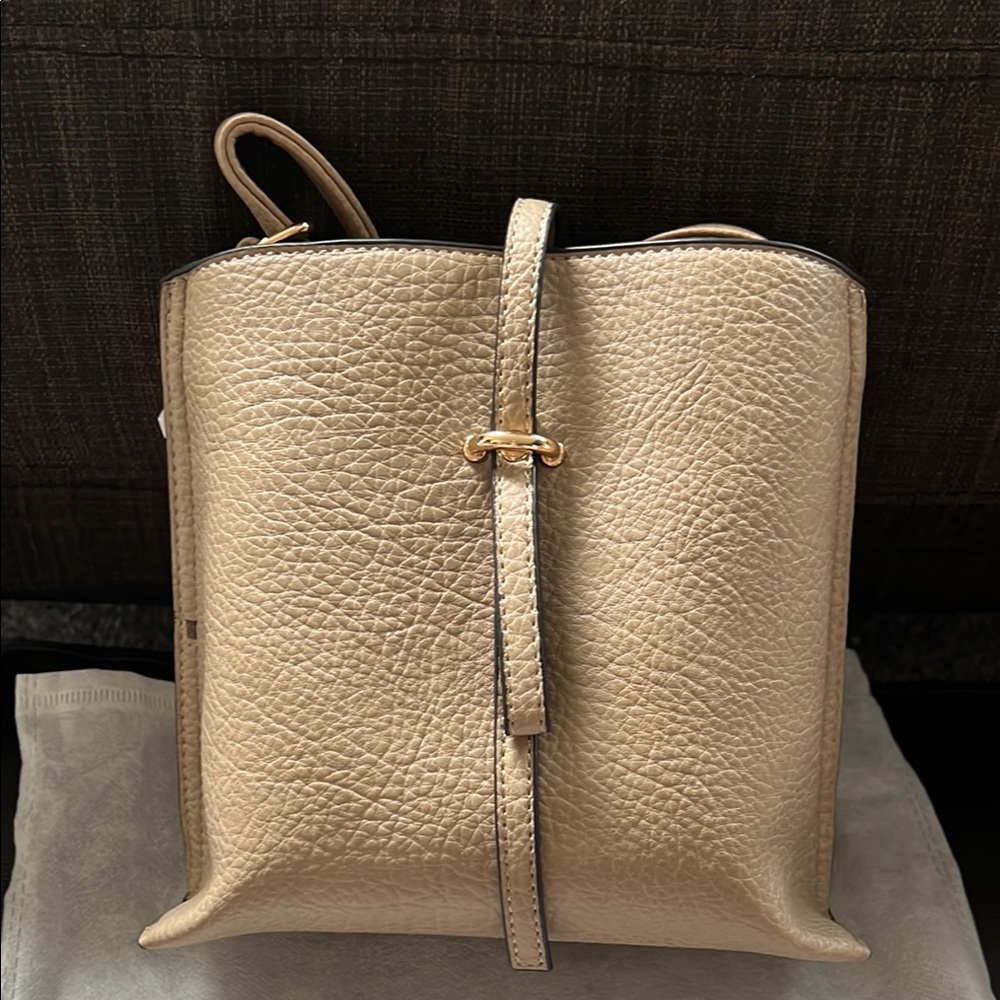 D.Kelly Japan Elegant Greige Leather Bag